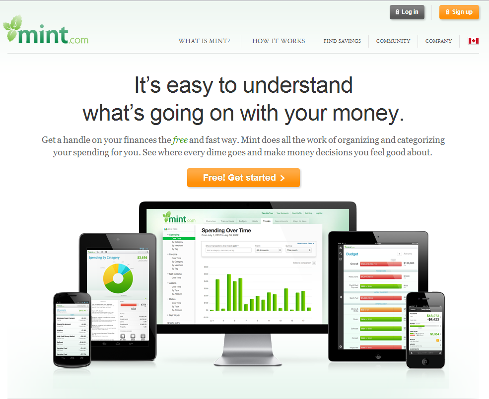 Mint personal Finances. Mint homepage. Minting website. Easy work.